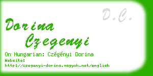 dorina czegenyi business card