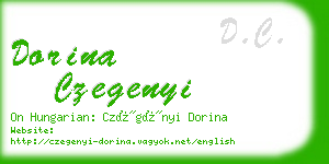 dorina czegenyi business card